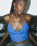 Neckholder Top Blue